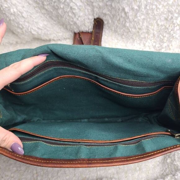 Great Seal Of The State Of Oklahoma Vintage Leather Saddlebag‎ Crossbody Purse - Picture 11 of 15